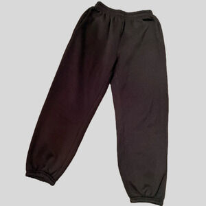 SHEIN Women’s Solid Black Elastic Waist Fleece Sweatpants